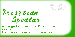 krisztian szedlar business card